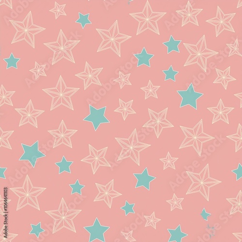 다양한 별 패턴의 배경 일러스트
(Background illustration with various star patterns)