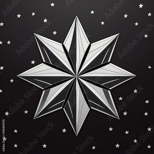 다양한 별 패턴의 배경 일러스트
(Background illustration with various star patterns)