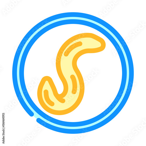 pinworm parasite color icon vector. pinworm parasite sign. isolated symbol illustration