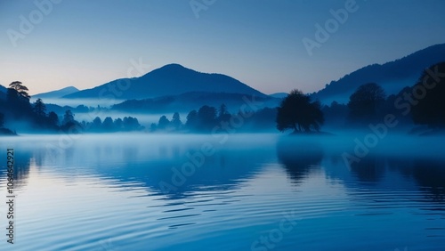 "Tranquil Blues: Aesthetic Serenity in Nature"