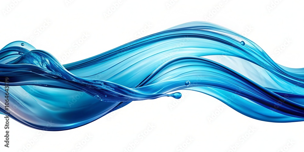 Abstract Blue Wave Pattern on White Background Captured from Above - Aerial Photography Showcasing Fluidity and Motion in Minimalistic Design for Modern Decor Abstract Blue Wave Pattern on White Background Captured from Above - Aerial Photography Showcasing Fluidity and Motion in Minimalistic Design for Modern Decor