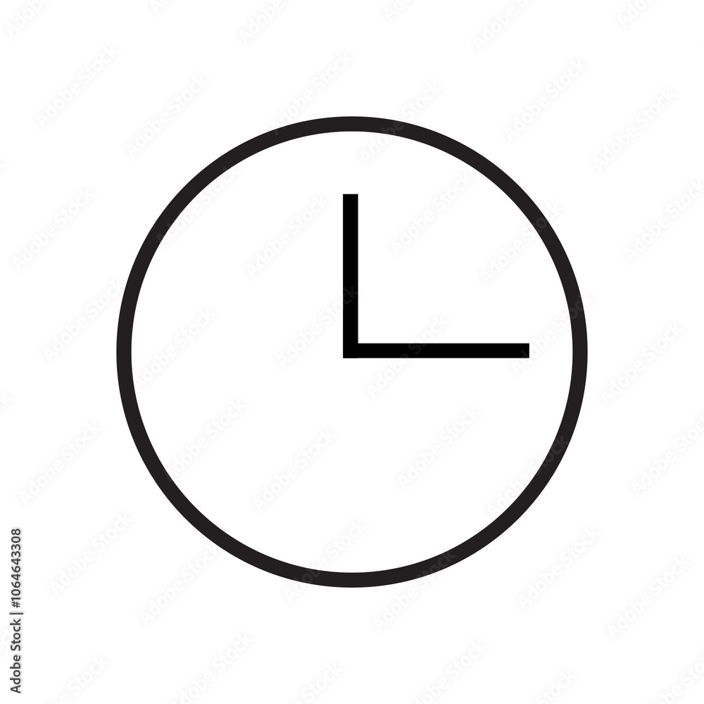 Clock, icon illustration on a white background, vector Clock, icon illustration on a white background, vector