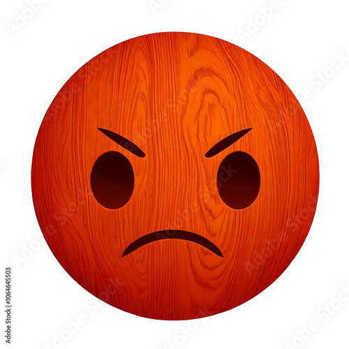 angry, frustrated and angry wooden red emoji, wooden pattern emoji