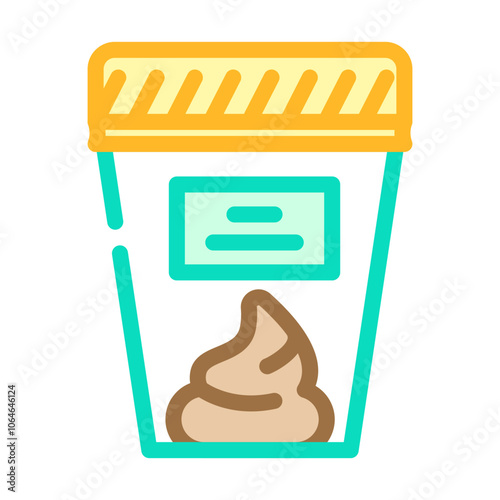 infested stool sample color icon vector. infested stool sample sign. isolated symbol illustration