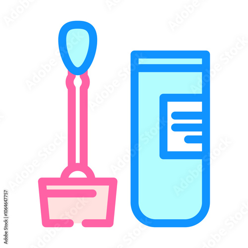 detection test worm parasite color icon vector. detection test worm parasite sign. isolated symbol illustration
