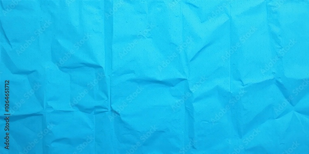 Obraz premium Crinkled Paper Texture Background In Blue Color