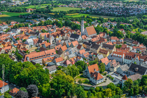 Ausblick auf die Kreisstadt Schrobenhausen im oberbayerischen Paartal photo