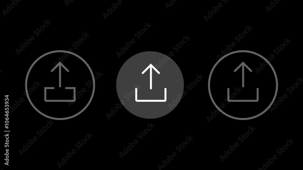 Upload file outline icon design. file and document sharing icon isolated. animated video without background Upload file outline icon design. file and document sharing icon isolated. animated video without background