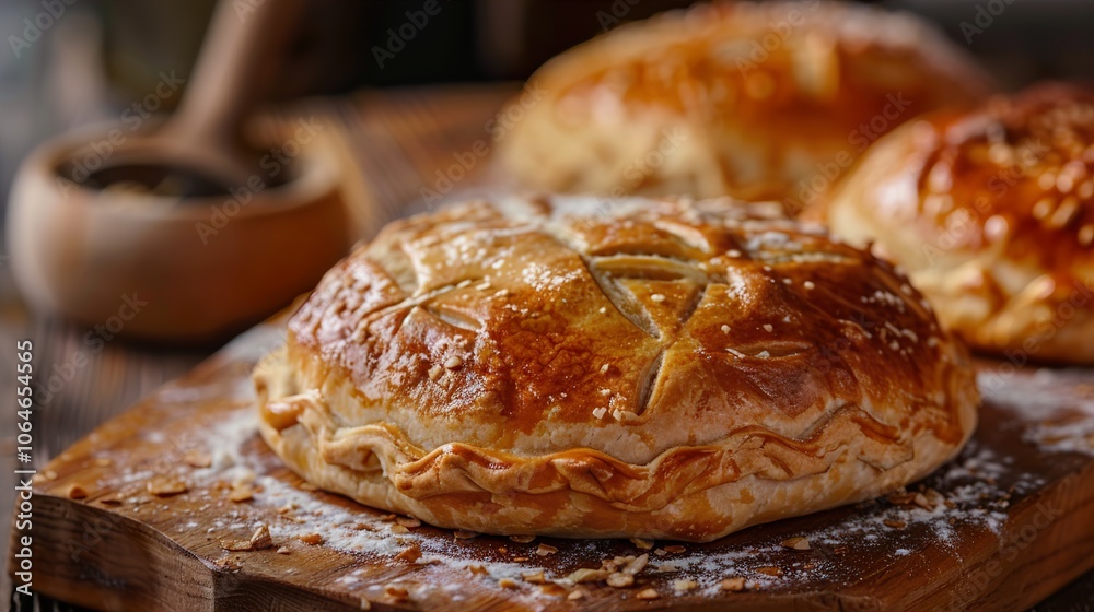 Golden Brown Flaky Pastry: A Delicious Treat