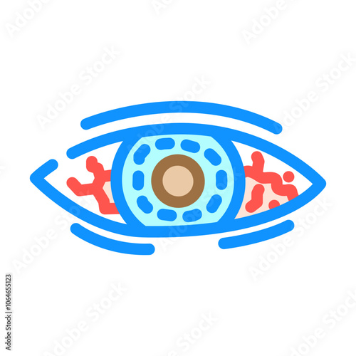 eye injuries household injury accident color icon vector. eye injuries household injury accident sign. isolated symbol illustration