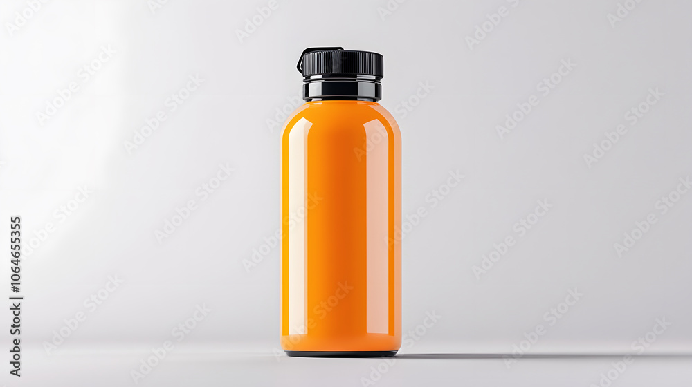 Obraz premium Sleek orange sports drink bottle with modern design and cap