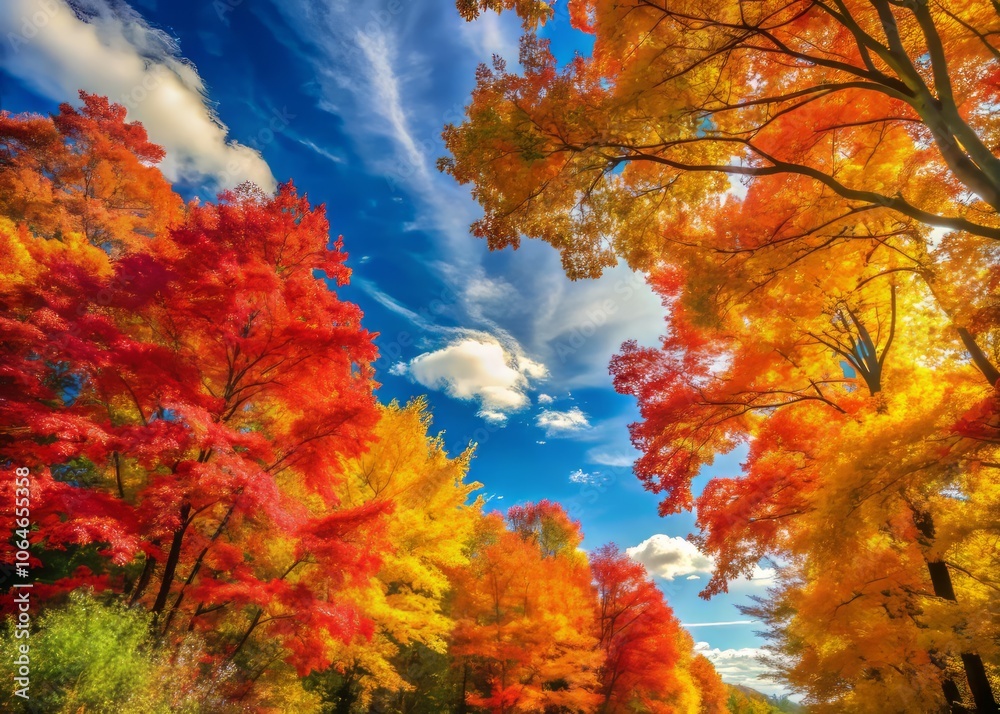 A Serene View of Autumn Trees Captured on October 22, 2024, Showcasing Vibrant Colors and Tranquil Nature with Ample Copy Space for Text or Branding Purposes A Serene View of Autumn Trees Captured on October 22, 2024, Showcasing Vibrant Colors and Tranquil Nature with Ample Copy Space for Text or Branding Purposes