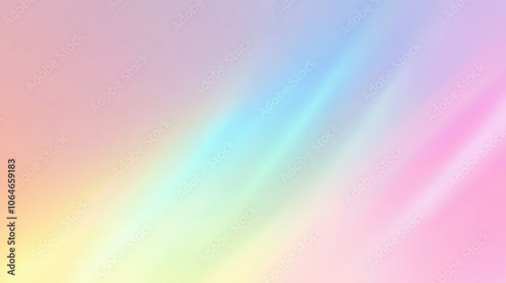 Subtle rainbow design with soft gradient, isolated against a plain white background Subtle rainbow design with soft gradient, isolated against a plain white background