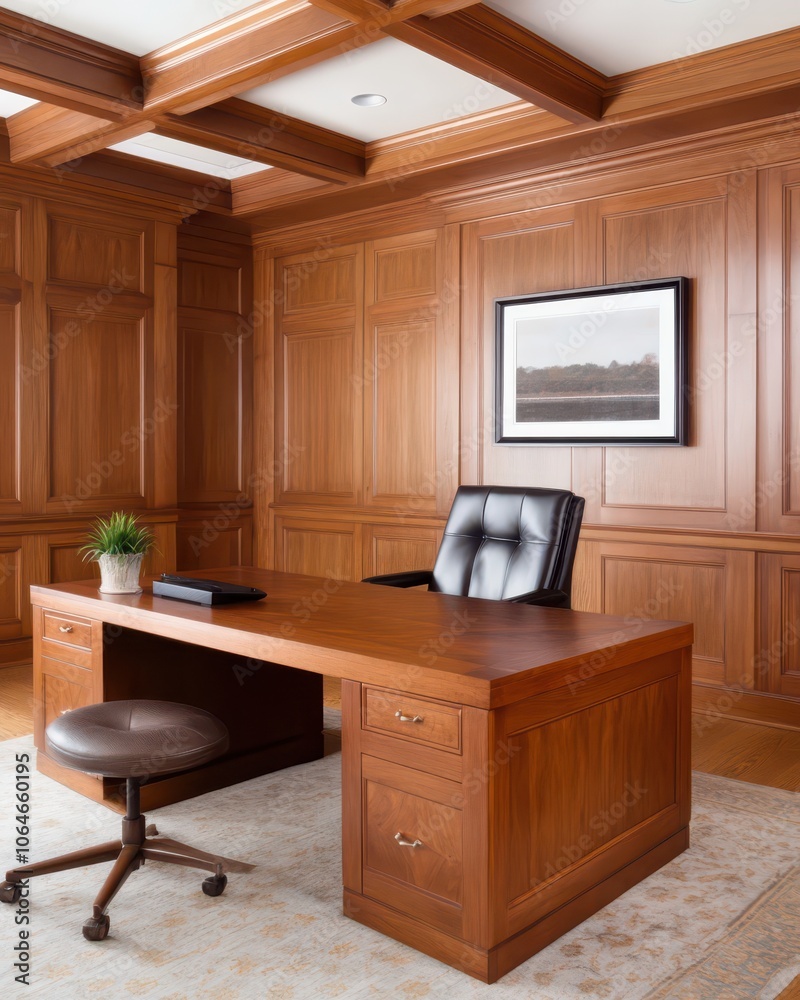 Cozy rustic office space featuring a wooden desk, vintage decor, and warm, inviting ambiance for creative work. Cozy rustic office space featuring a wooden desk, vintage decor, and warm, inviting ambiance for creative work.