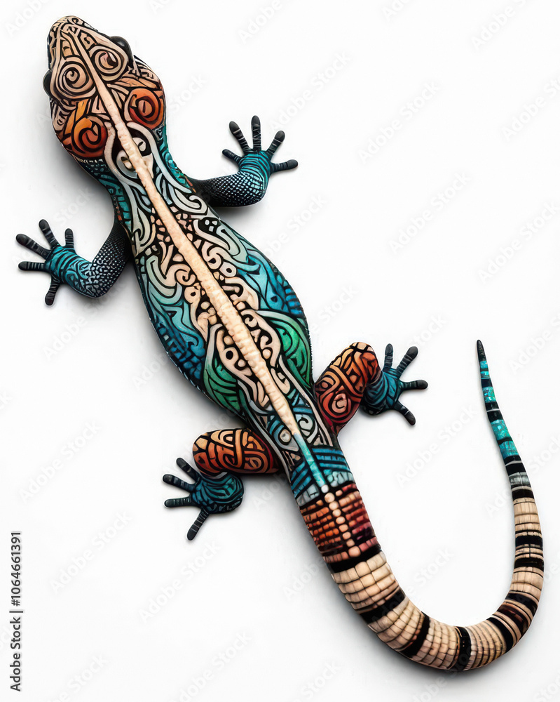 Naklejka premium TRIBAL TATOO トライバル タトゥ 刺青 トカゲ