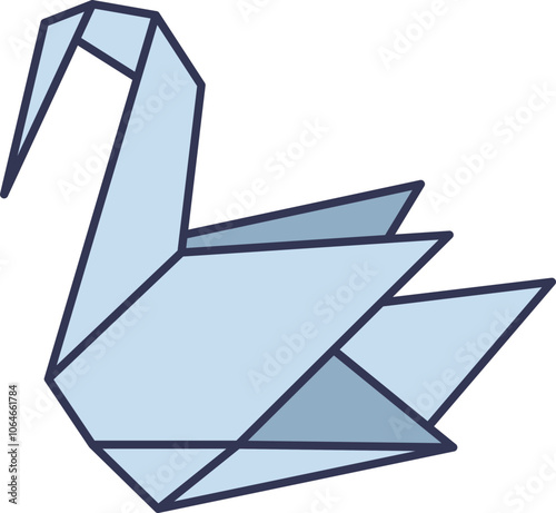 Origami swan symbolizing creativity and precision in paper art.