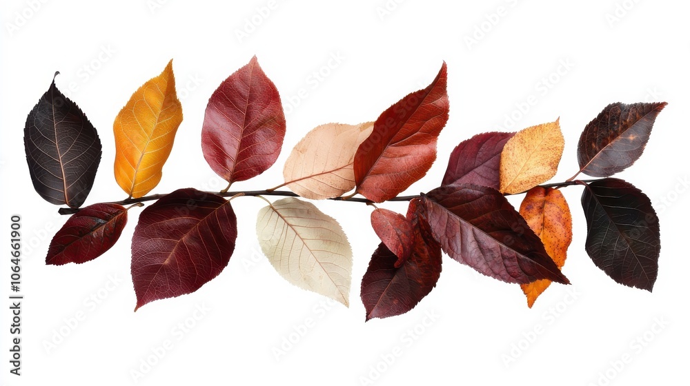An artistic depiction of autumn leaves gently drifting down against a transparent background, highlighting their rich colors and forms, perfect for enhancing seasonal marketing materials An artistic depiction of autumn leaves gently drifting down against a transparent background, highlighting their rich colors and forms, perfect for enhancing seasonal marketing materials