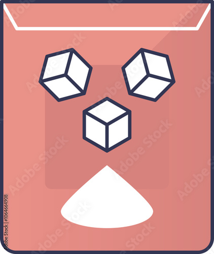 Illustration of a sugar loaf, symbolizing traditional sugar forms.