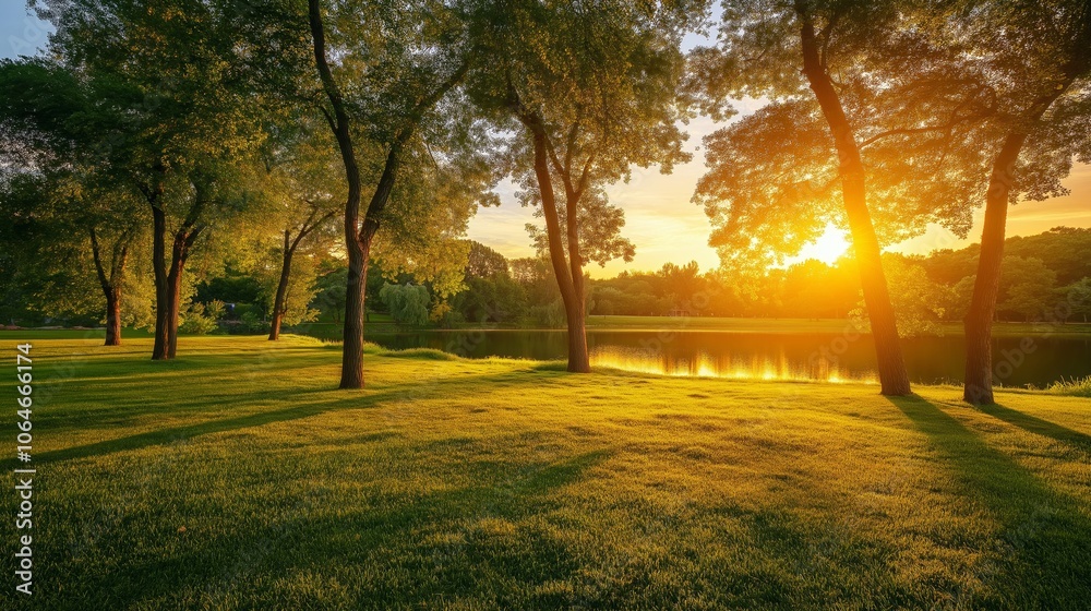 Fototapeta premium nice landscape theme with calm feeling