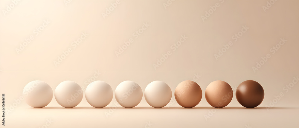 Diversity and Inclusion Concept with Eggs in a Row