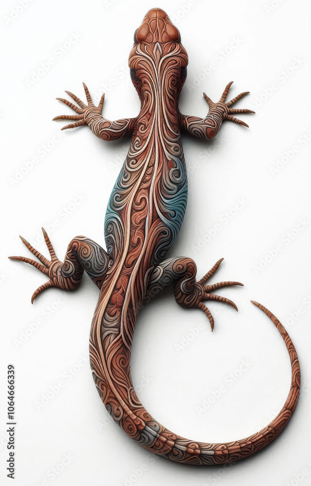 Naklejka premium TRIBAL TATOO トライバル タトゥ 刺青 トカゲ