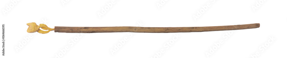 shepherd staff isolated on black background shepherd staff isolated on black background