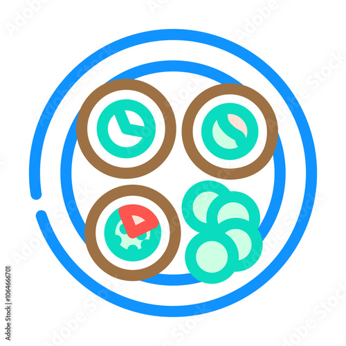 sushi raw foodist color icon vector. sushi raw foodist sign. isolated symbol illustration