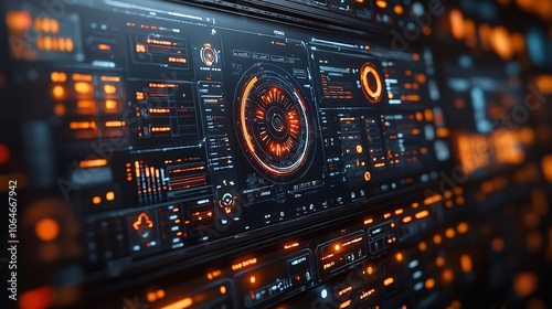 Futuristic AI control panel displaying realtime cyber threat analysis data encryption alerts intelligent response systems