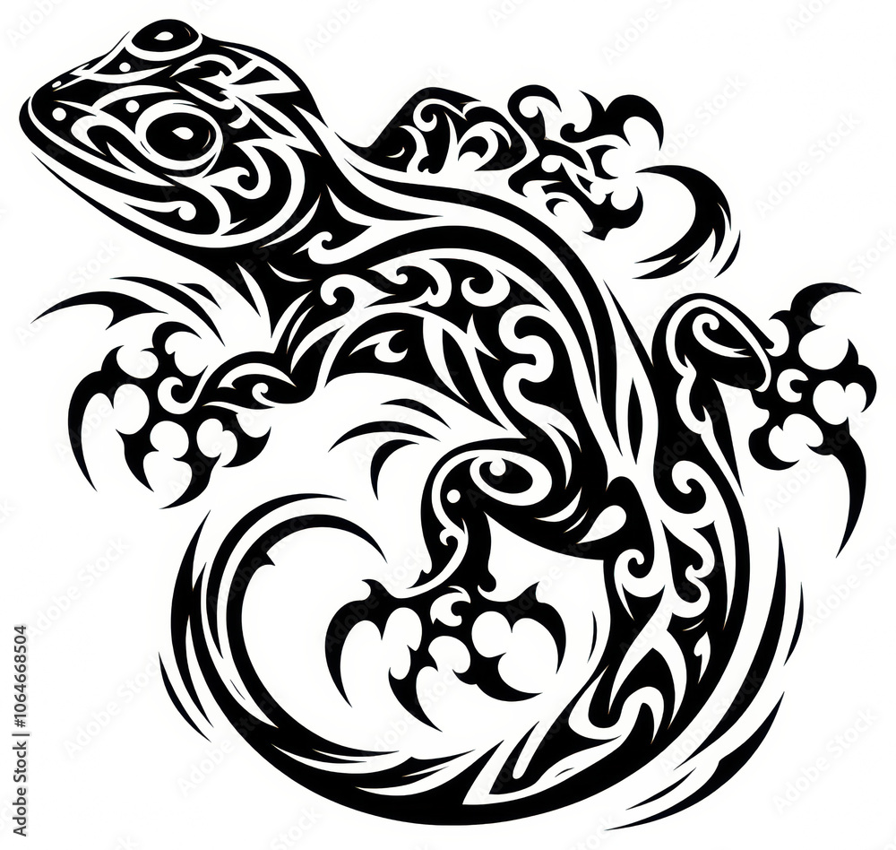 TRIBAL TATOO トライバル タトゥ 刺青 トカゲ TRIBAL TATOO トライバル タトゥ 刺青 トカゲ