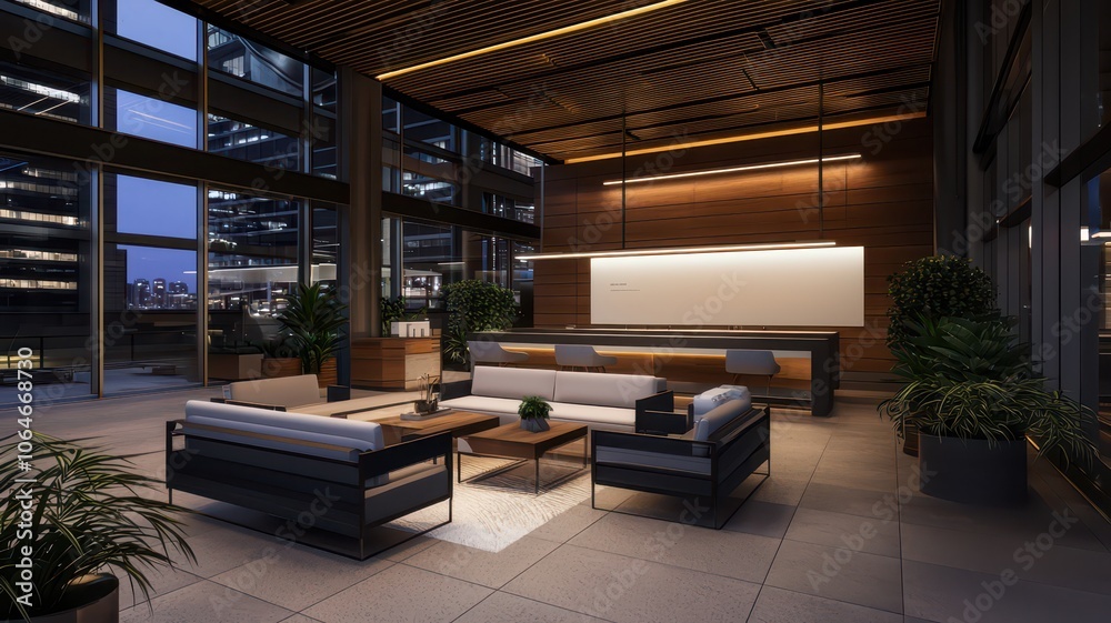 Open concept office with a blank canvas for creativity and collaboration in a modern workspace setting. Open concept office with a blank canvas for creativity and collaboration in a modern workspace setting.