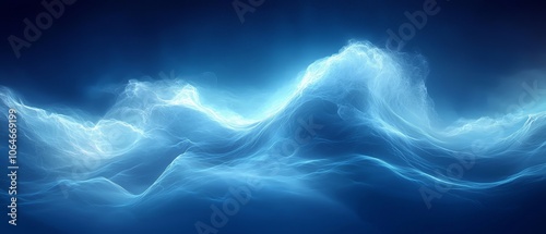 A serene depiction of ethereal waves, evoking tranquility and fluidity.