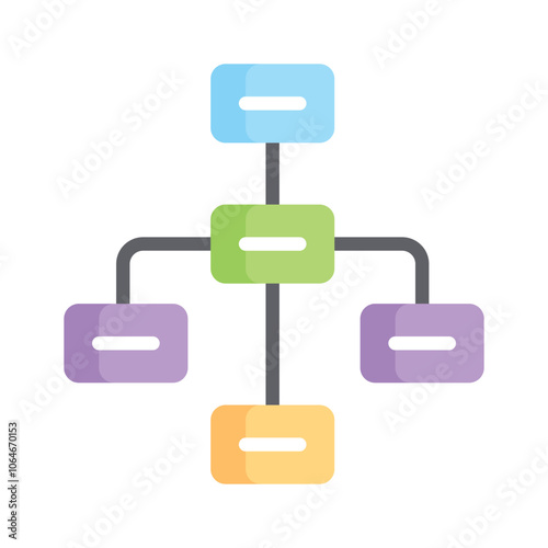 Hierarchical chart, representing team roles and organizational structure