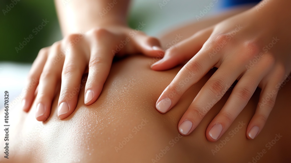 Hands providing a soothing massage therapy. Hands providing a soothing massage therapy.