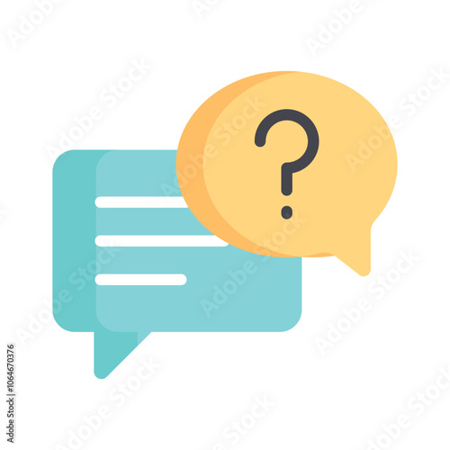 Speech bubble with question mark, symbolizing asking questions and inquiry