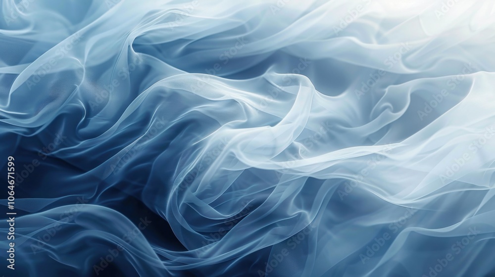 Soft Blue Fabric Waves in Gentle Motion Soft Blue Fabric Waves in Gentle Motion
