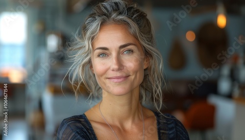 Serene Woman with Natural Beauty in Soft Light