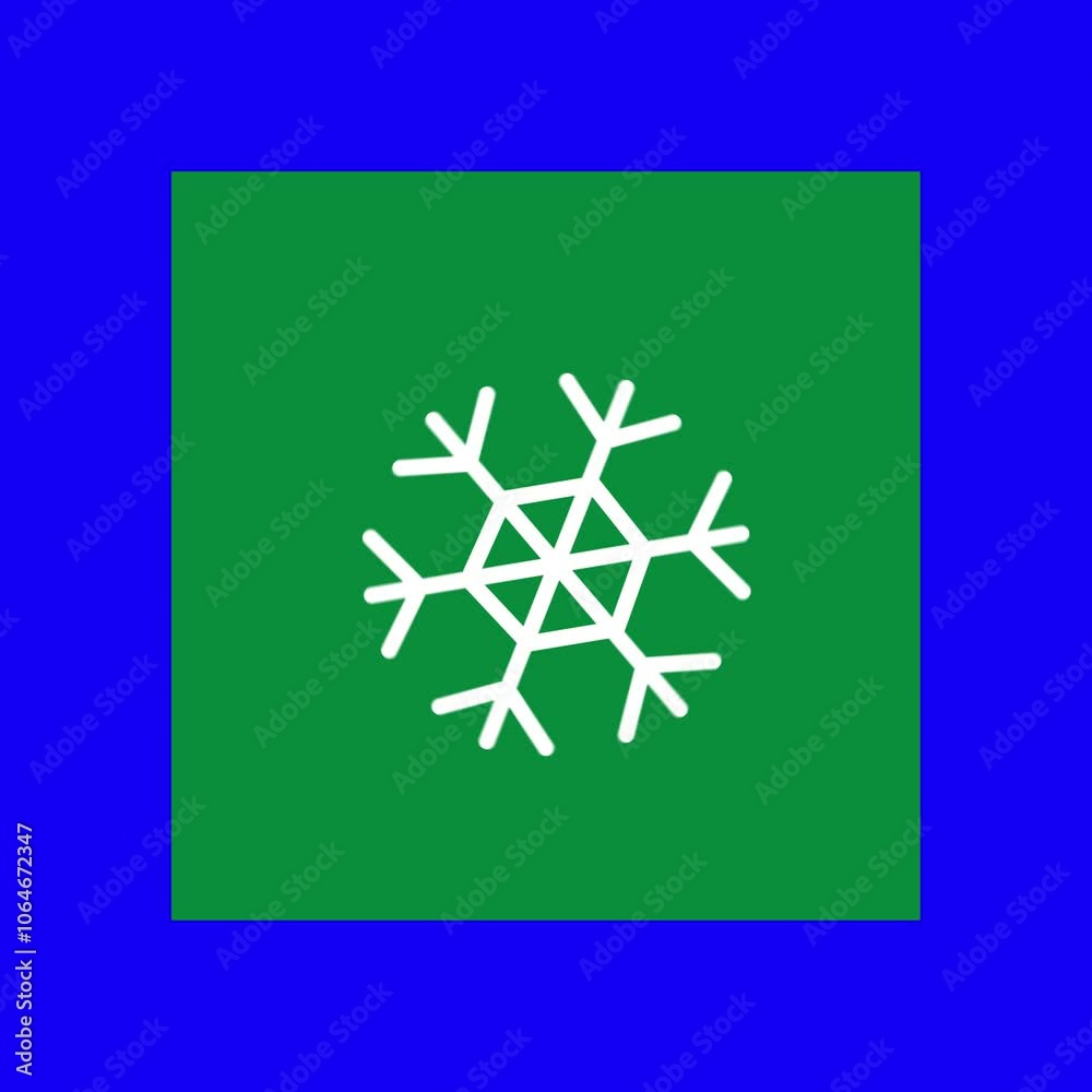flat icon merry christmas animation