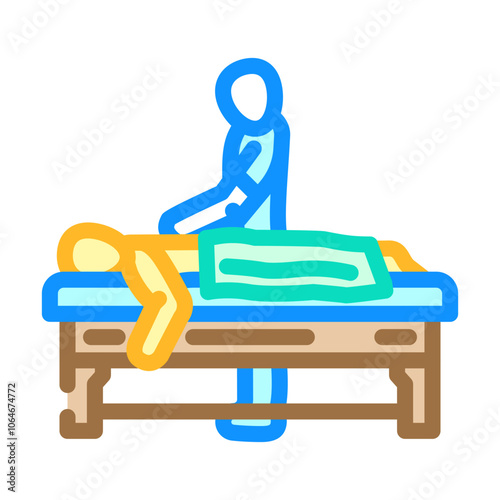 massage therapist spa therapy treatment color icon vector. massage therapist spa therapy treatment sign. isolated symbol illustration