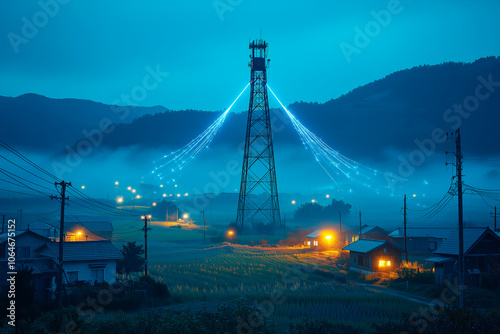 Wireless power system lighting up distant rural landscape