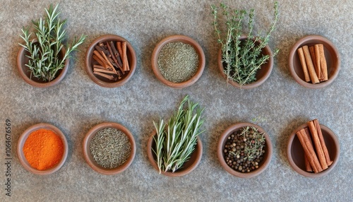 Wallpaper Mural Fresh Herbs and Spices for Cooking, Flavorful Dishes and Aromatic Cuisine Torontodigital.ca