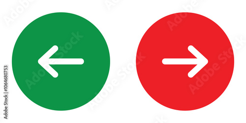 Green and Red Circular Arrow Icons for Directional Navigation, Right Way and Wrong Way Concept Free Download Green and Red Circular Arrow Icons for Directional Navigation, Right Way and Wrong Way Concept - GFXLoad