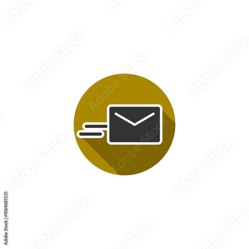 Mail design icon isolated on transparent background