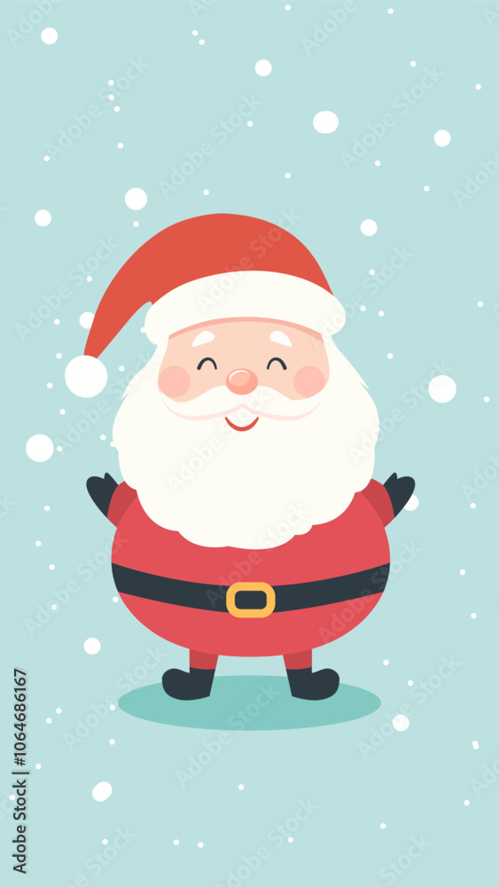 Santa Claus cartoon illustration wallpaper Santa Claus cartoon illustration wallpaper