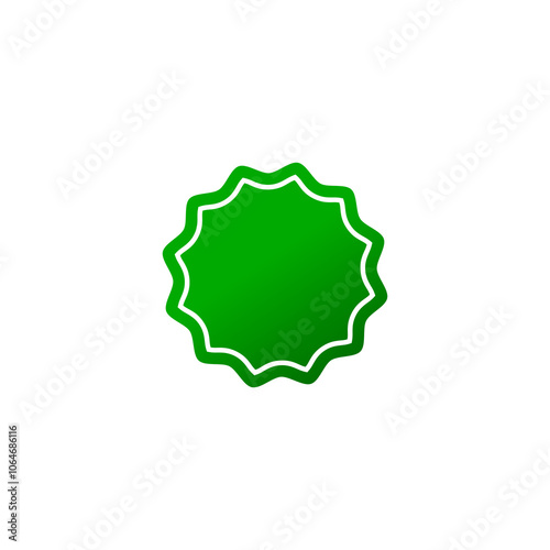 Empty badge icon isolated on transparent background