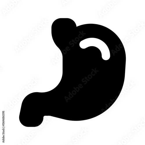 stomach glyph icon