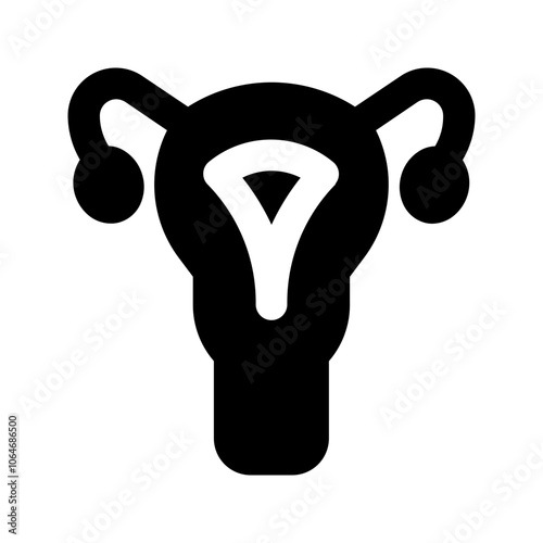 uterus glyph icon