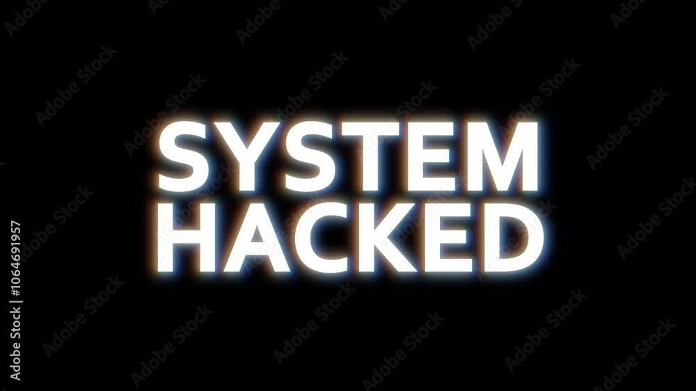 System hacked glitch effect, system hacked glitch banner. System hacked glitch effect, system hacked glitch banner.