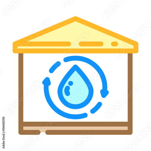 greywater system water saving color icon vector. greywater system water saving sign. isolated symbol illustration
