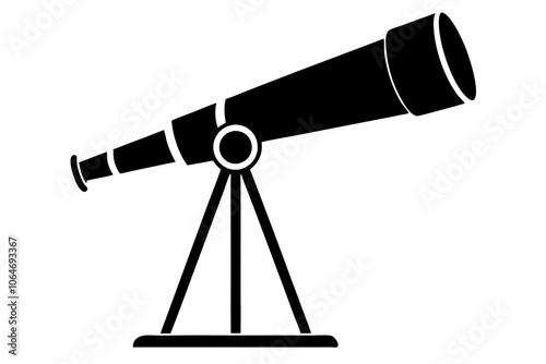 Telescope silhouette vector illustration 