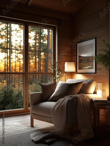 Cozy homely corner featuring rustic decor for a warm and inviting atmosphere.